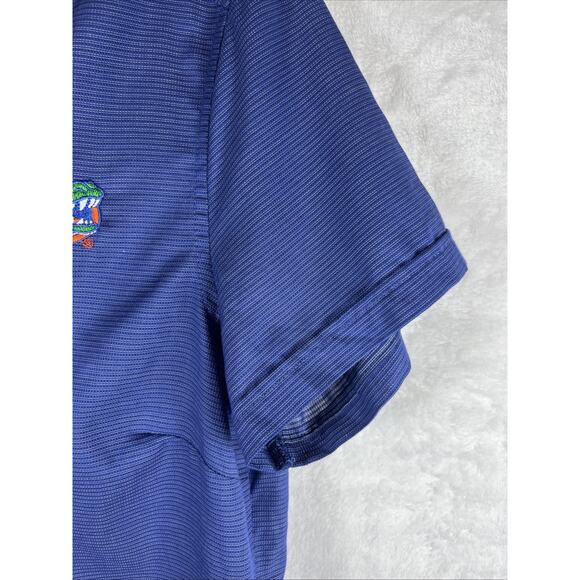 Florida Gator Game Day Dress Shirt Size Medium Women's Button Up Blue Short Slev - Picture 6 of 11
